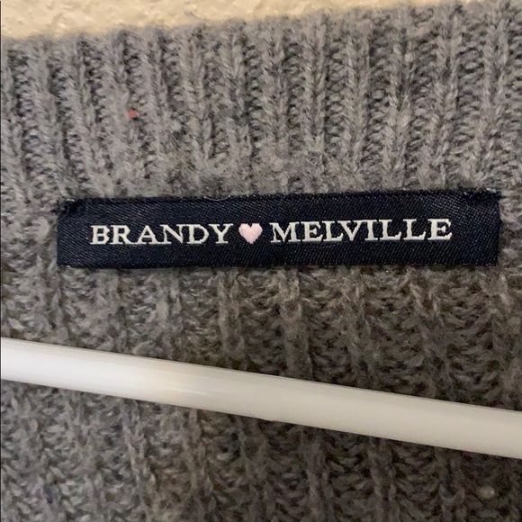 Brandy Melville grey cropped sweater - Picture 2 of 3